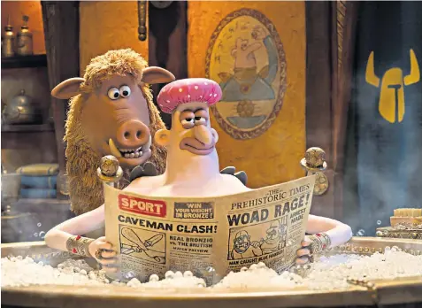  ??  ?? Pun time: Aardman’s Early Man is set in the Neo-pleistocen­e era