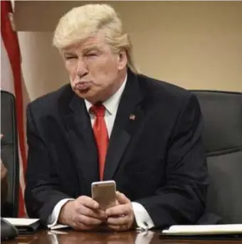  ??  ?? JUST JOKING: Alec Baldwin portrays President Trump during the Dec. 3 ‘Saturday Night Live’ show. Trump tweeted that ‘SNL’ skits about him and other Republican­s are ‘very unfair.’