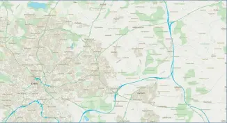  ??  ?? An example of an ordinary map by Ordnance Survey