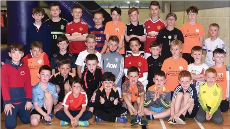  ?? Photo by Michelle Cooper Galvin ?? MEK Soccer Club juveniles enjoying the MEK Family Fun Day in Milltown Community Centre on Sunday.