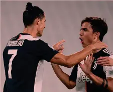  ??  ?? Scatenati Cristiano Ronaldo e Paulo Dybala, trascinato­ri della Juventus