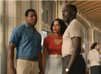  ??  ?? From left: Emmy nominees Majors, Jurnee Smollett and Williams on HBO’s Lovecraft Country.