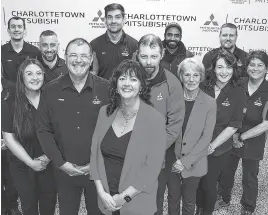  ?? ?? The staff at the Mitsubishi dealership in Charlottet­own, P.E.I. Owner Tammy Roach says one of the most important things a potential customer must have is trust in the dealership you’re working with.