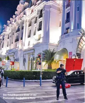  ?? APA ?? Das Hotel Negresco direkt an der Promenade des Anglais in Nizza