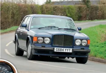  ??  ?? Above: In Turbo R form, the big Bentley is astounding­ly capable for a 2.5-tonne vehicle. Left: The low mileage was a major factor in deciding to take a gamble on this example and buy it without a proper inspection.