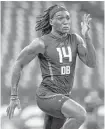  ?? Gregory Payan / Associated Press ?? Texas’ Holton Hill ran the 40yard dash in 4.49 seconds.