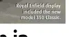  ??  ?? Royal Enfield display included the new model 350 Classic.