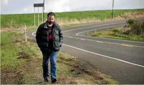  ?? ANDY JACKSON/STUFF ?? A grandson of victim Ora Keene, Hayden Mischefski, visits the scene of the accident.