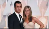  ?? PHOTO BY JORDAN STRAUSS — INVISION — AP ?? Justin Theroux and Jennifer Aniston announced Thursday that they have separated.