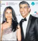  ?? AFP/FILE ?? Chancellor of the Exchequer Rishi Sunak (right) with his wife Akshata Murthy.