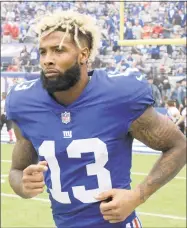  ?? Bill Kostroun / Associated Press ?? Is Odell Beckham’s time with the Giants coming to a conclusion?