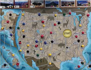  ?? STEPHANIE ROSENBLOOM PHOTOS THE NEW YORK TIMES ?? Trekking the National Parks is one of many board games that aims to stimulate wanderlust.