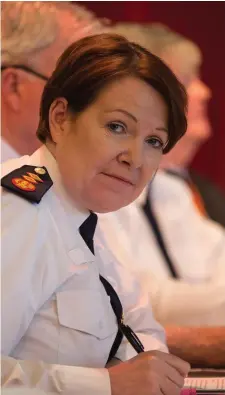  ??  ?? Former Garda Commission­er Nóirín O’Sullivan pictured at a meeting of the Policing Authority. Photo: Mark Condren