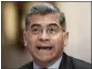  ?? MARIAM ZUHAIB — THE ASSOCIATED PRESS FILE ?? Health and Human Services Secretary Xavier Becerra testifies during the Senate Finance Committee hearing on March 22 on Capitol Hill in Washington.