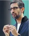  ??  ?? i cellulari che in Italia utilizzano il sistema Android Ceo L’amministra­tore delegato di Google, Sundar Pichai, 46 anni, nato in India