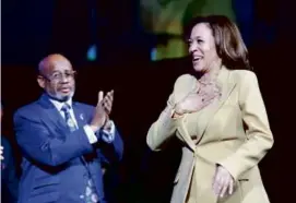  ?? JOE BURBANK/ORLANDO SENTINEL VIA AP ?? Vice President Kamala Harris attended the convention Tuesday of the Women’s Missionary Society of the African Methodist Episcopal in Orlando, Fla.