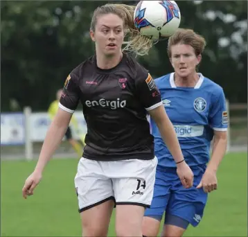  ??  ?? Emma Hansberrys of Wexford Youths in action against Limerick.