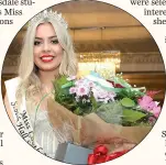  ??  ?? Newly crowned Miss Louth, 18-year-old Emma Griffith from Ravensdale.