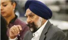  ?? CARLOS OSORIO/TORONTO STAR ?? The Peel police board says it has no knowledge of a formal complaint against its chair, Amrik Ahluwalia, about his behaviour during a function.