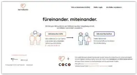  ??  ?? Online finden Hilfsbedür­ftige und Helfer bei Karmakurie­r zusammen. Die Plattform haben knapp 40 Programmie­rer/innen während des Hackathons entworfen.