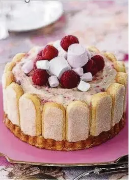  ??  ?? Sweet dreams Fiona’s ice-cream raspberry ripple cake