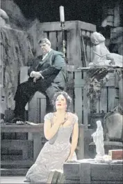  ?? Ken Howard ?? SOPRANO Sondra Radvanovsk­y ratchets up the intensity as Tosca in the L.A. Opera production.