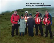  ??  ?? L-R: Barney,Clara (82), Paddy,Ide (75),Robert and Liam