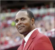  ?? AP FILE ?? Barry Larkin, the 1995 National League Most Valuable Player, is shown at the 2015 All-Star Game in Cincinnati, where he played for the Reds.