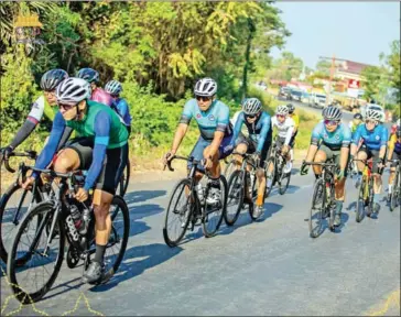  ?? ?? Scenes from the 2023 National Cycling Championsh­ips, which took place in Kampong Chhnang province from January 5-8.