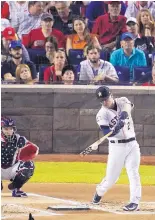  ?? CAROLYN KASTER/ASSOCIATED PRESS ?? Houston’s Alex Bregman was eliminated in the first round of the Home Run Derby Monday. Bregman, an Albuquerqu­e native, lost 16-15 to the Cubs’ Kyle Schwarber.