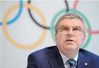  ??  ?? IOC chief Thomas Bach points to a new bidding system in the long term to minimize losers among Olympic host candidates.