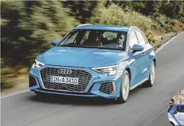  ??  ?? Aggressiva e aggraziata
La Audi A3 Sportback ha “inventato” il premium nel segmento C: ora al debutto