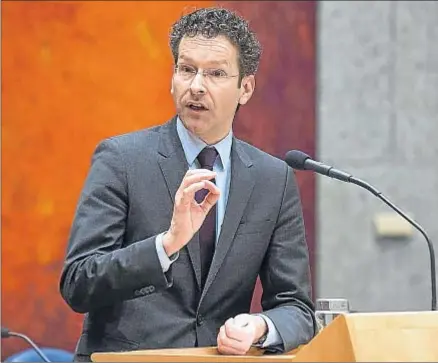  ?? BART MAAT / REUTERS ?? Jeroen Dijsselblo­em, presidente del Eurogrupo