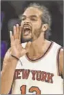  ?? GETTY ?? Joakim Noah says there is plenty of room for Knick improvemen­t, especially on defense.