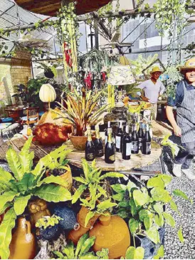  ?? ?? The quaint Greenhouse at the BGC, venue of the Pizza and Wine pairing event of Urban Farmers PH