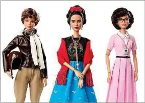  ??  ?? Après les poupées de femmes célèbres, la recherche financée par Barbie.