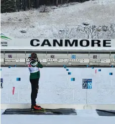  ?? ?? Kaycee Nord at a competitio­n at Canmore - photo courtesy Rose Nord