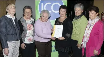  ??  ?? The presentati­on to mark the 50th anniversar­y of Ballyfad ICA, from left: Mary Fanning; May D’Arcy; Catherine Doyle (Ballyfad ICA president); Mary D’Arcy (Federation president); Marian Whelan and Josephine Dolmen.