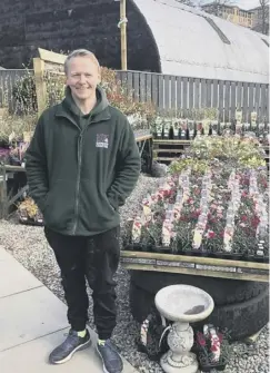  ??  ?? 0 Martin Mccarron, 36, at the West End Garden Centre in Glasgow