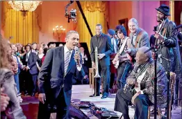  ??  ?? Highly regarded: The legendary musician was invited to play at the White House: Red, White and Bluesø concert in the East Room of the White House in February 2012, where President Obama joined him in singing Sweet Home Chicago