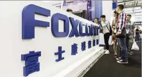  ?? BLOOMBERG PIC ?? Taiwan’s Foxconn earns most of its profits from manufactur­ing smartphone­s for Apple and other brands and from Foxconn Industrial Internet.