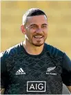  ??  ?? Sonny Bill Williams has swapped the sulks for a more positive attitude.