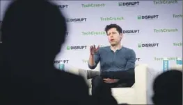  ?? Bloomberg ?? EXPERTS WARN that ChatGPT could make it easier for hackers to write malicious code to target vulnerabil­ities. Above, OpenAI’s CEO, Sam Altman, in 2019.