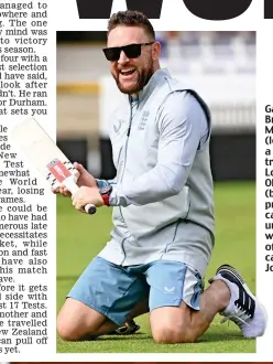  ?? GETTY IMAGES ?? Game faces: Brendon McCullum (left) cracks a smile in training at Lord’s, while Ollie Pope (below) practises his catching under the watchful eye of former captain Joe Root