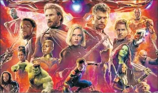  ?? Picture: SUPPLIED ?? DRAWCARD: Marvel’s latest movie, ‘Avengers: Infinity War’ saw thousands flocking to cinemas
