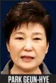  ??  ?? Park Geun-Hye Destituée