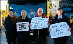  ??  ?? PICKET LINES: Unofficial action at Broadstone on Friday morning