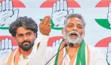  ?? ?? Rajesh Ranjan, alias Pappu Yadav, has not announced yet whether he will contest as an Independen­t.