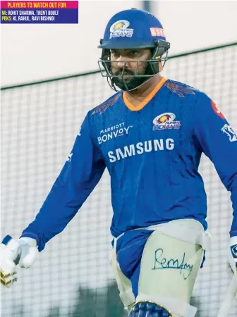  ?? ?? Mumbai Indians captain Rohit Sharma during a practice session. — Mumbai Indians Twitter