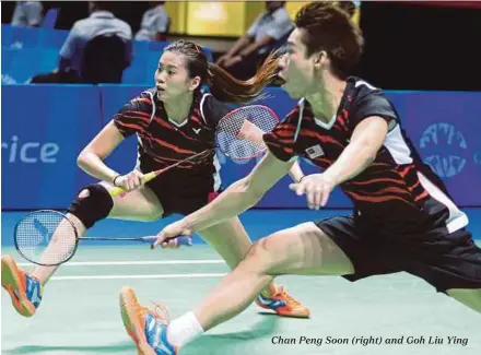  ??  ?? Chan Peng Soon (right) and Goh Liu Ying